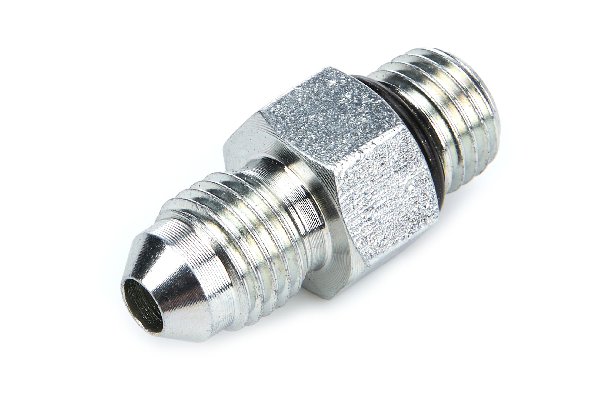 QuickCar Racing Products Steel O-Ring Fitting Male -4AN, Straight Adapter, Zinc Plated Steel