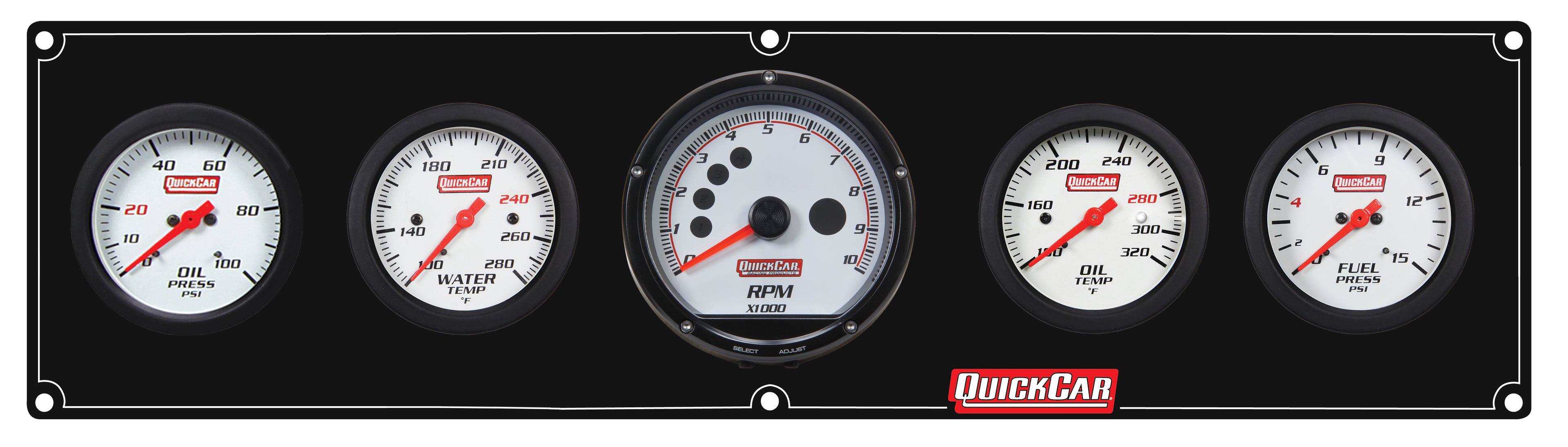 QUICKCAR Racing Products Extreme 4-1 Panel with Tachometer and Warning Light