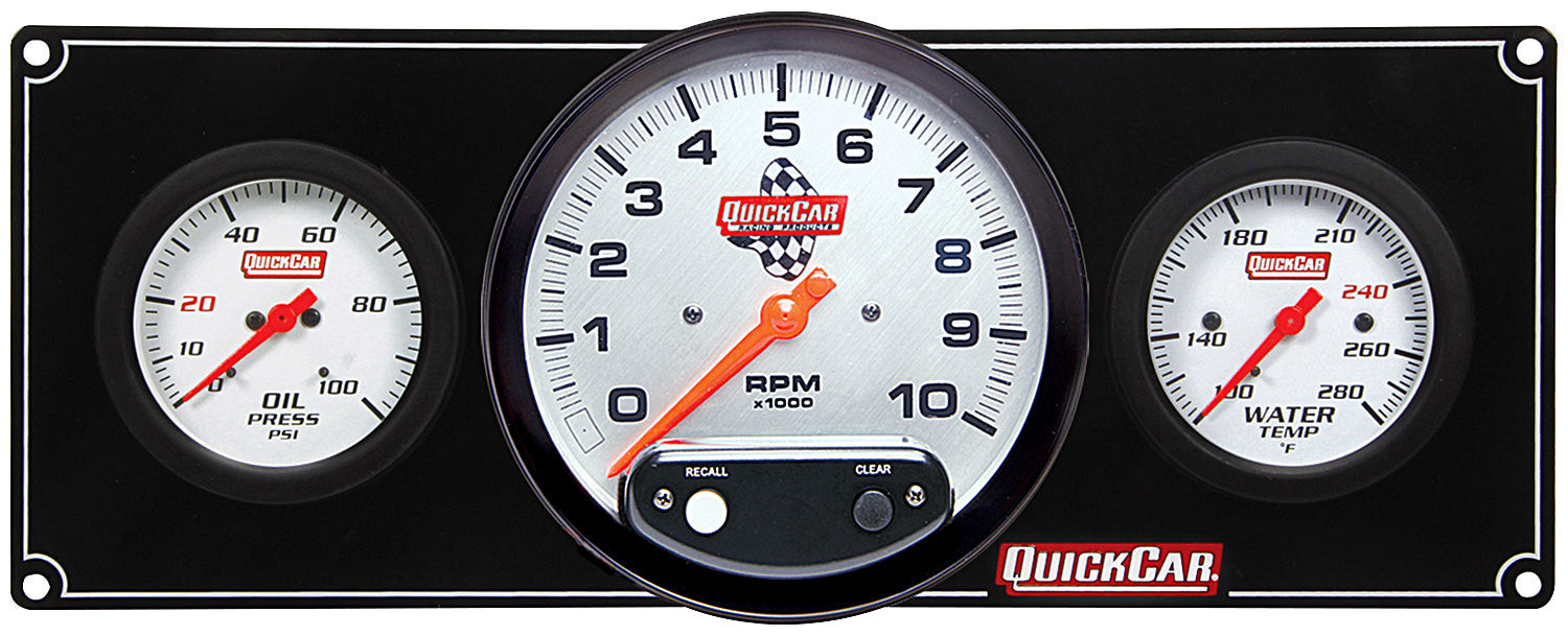 QuickCar Racing Products QRP61-7731 Extreme Oil Pressure and Water Temperature Gauge Panel Assembly with 5-Inch Tachometer
