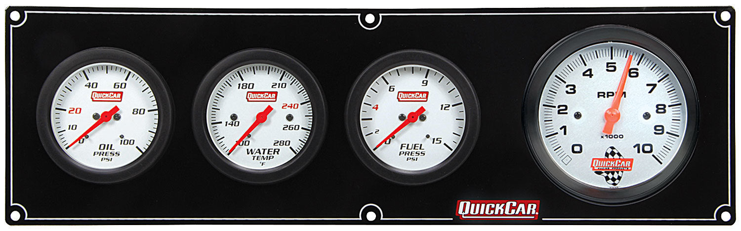 QuickCar Racing Products QRP61-77423 Extreme Gauge Panel Assembly with Fuel Pressure, Oil Pressure, Tachometer, and Water Temperature