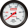 QuickCar Racing Products QRP611-6004 Oil Pressure Gauge 0-100 psi Mechanical Analog 2-5/8 Inch White Face