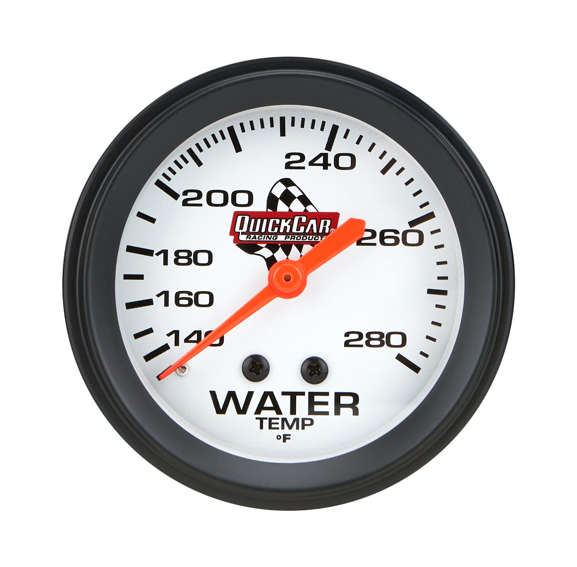 QuickCar Racing Products Water Temperature Gauge 140-280°F Mechanical Analog 2-5/8 Inch Silver Face