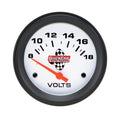 QUICKCAR RACING PRODUCTS Voltmeter Gauge 8-18V Analog 2-5/8 Inch Silver Face