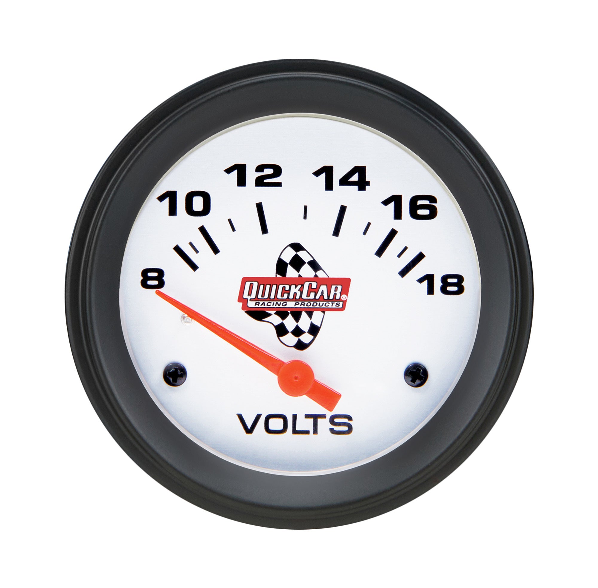 QUICKCAR RACING PRODUCTS Voltmeter Gauge 8-18V Analog 2-5/8 Inch Silver Face
