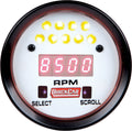 QuickCar Racing Products 611-7010 Extreme LCD Digital Tachometer, 18000 RPM, 2 5/8 Inch White Face with Recall and Shift Light