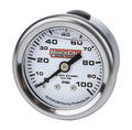 QuickCar Racing Products QRP611-90100 Mechanical Fuel Pressure Gauge 0-100 PSI 1.5 Inch Liquid Filled White Face