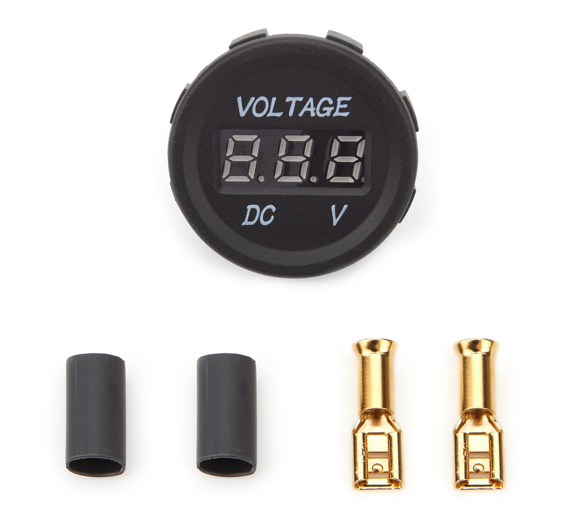 QUICKCAR RACING PRODUCTS Volt Gauge 611-9017, 8-18V Electric Panel Meter with Blue LED Backlight, 1-3/8 Inch Diameter