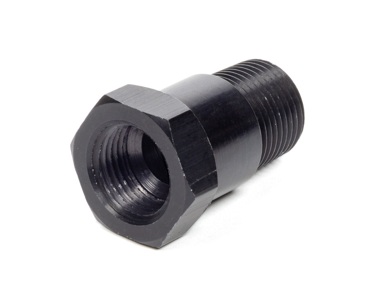 QuickCar Racing Products 611-903 Temperature Gauge Adapter, 5/8-18 in Female to 3/8 in NPT Male, Aluminum, Black Anodized
