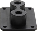 QUICKCAR RACING PRODUCTS Firewall Junction 2 Hole 1/8 in NPT Aluminum Black Anodized