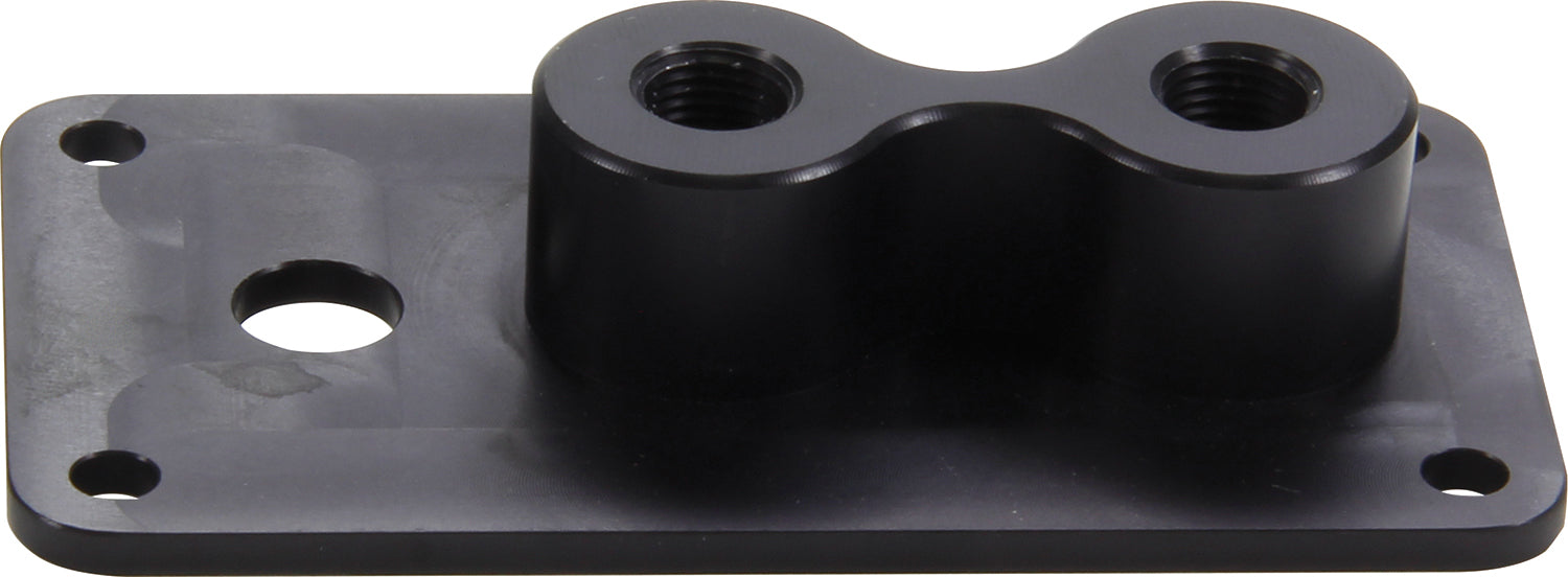 QuickCar Racing Products Firewall Junction 63-121 with One 1/8 Inch NPT Hole in Aluminum Black Finish