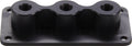 QuickCar Racing Products Firewall Junction 3 Hole 1/8 in NPT Aluminum Black Anodized