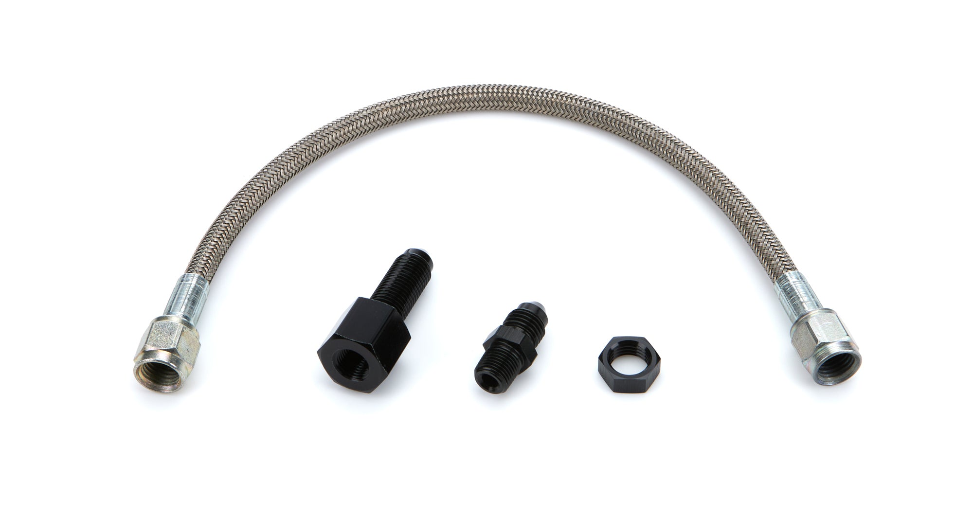 QuickCar Racing Products QRP63-71012 12-Inch Steel Braided PTFE Line Kit with 4 AN Fittings