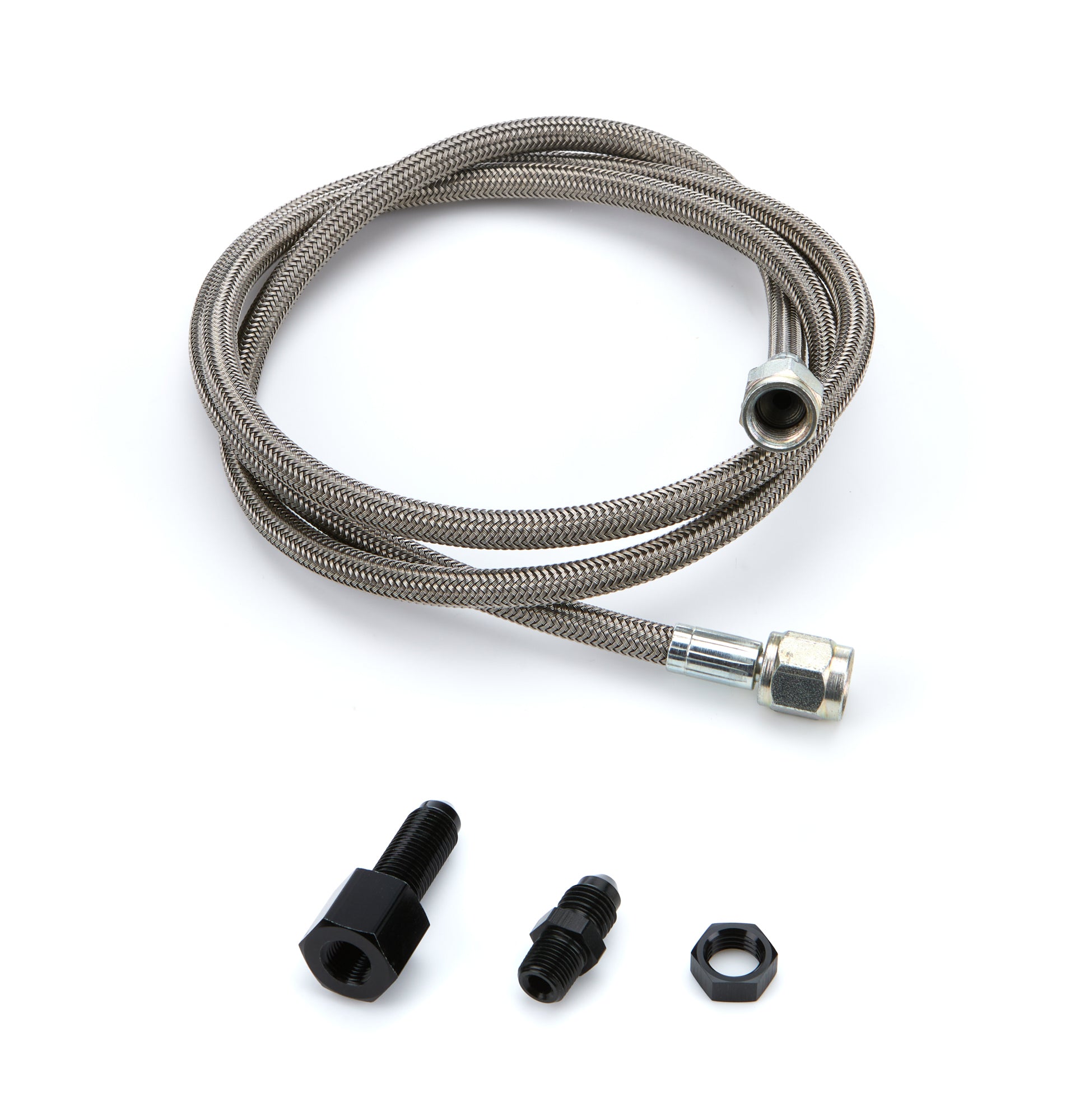 QUICKCAR RACING PRODUCTS Line Kit 48 Inch Steel Braided with 4 AN Fittings