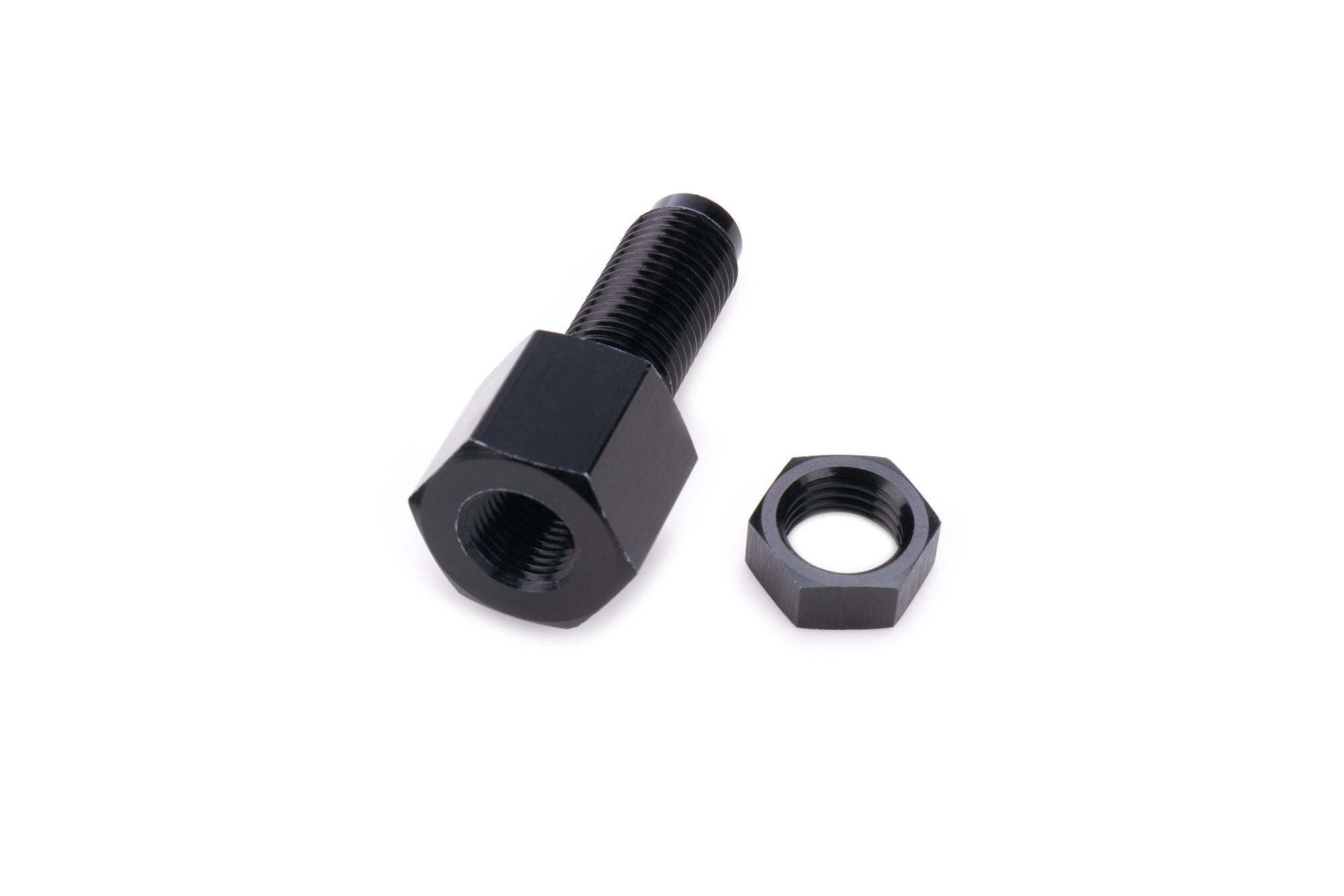QUICKCAR Racing Products 63-722 Bulkhead Sender Fitting 4AN Male to 1/8-Inch NPT Male Aluminum Black Anodized