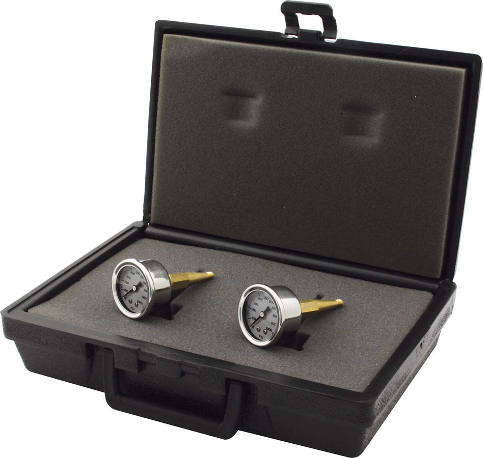 QuickCar Racing Products QRP64-510 Caliper Pressure Test Kit with Dual Analog Gauges, 0-1000 psi Range, 1-1/2-Inch Diameter, White Face