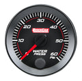 Quickcar Racing Products RedLine Water Pressure Gauge 0-60 psi, 2-1/16 Inch Diameter, Electric Analog with Full Sweep Black Face