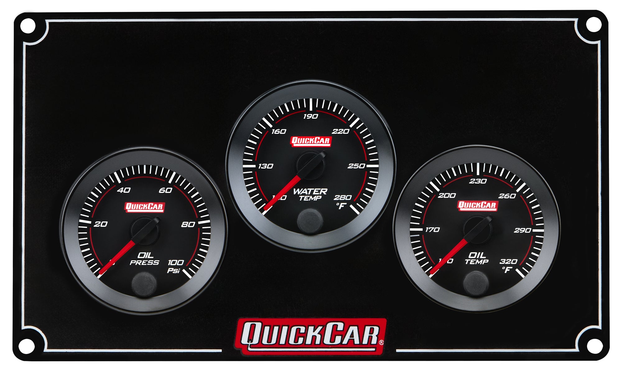 QuickCar Racing Products QRP65-3011 RedLine Oil Pressure, Water Temperature and Oil Temperature Gauge Panel Kit