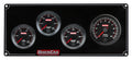 QuickCar Racing Products RedLine Panel 2-1/16 Inch Gauge Assembly with Oil Pressure, Water Temperature, Water Pressure, and Tachometer - Black Face Aluminum Kit