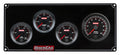 QUICKCAR Racing Products RedLine Panel 2-1/16 Inch Gauge Assembly with Oil Pressure, Water Temperature, Voltmeter, and Tachometer - Black Face Aluminum Kit
