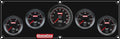QuickCar Racing Products QRP65-4057 RedLine Gauge Panel with Oil Pressure, Water Temperature, Oil Temperature, Voltmeter, and Tachometer - Black Face Aluminum Kit