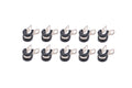 QUICKCAR RACING PRODUCTS Adel Line Clamp 3/8 Inch ID Rubber-Lined Aluminum Set of 10
