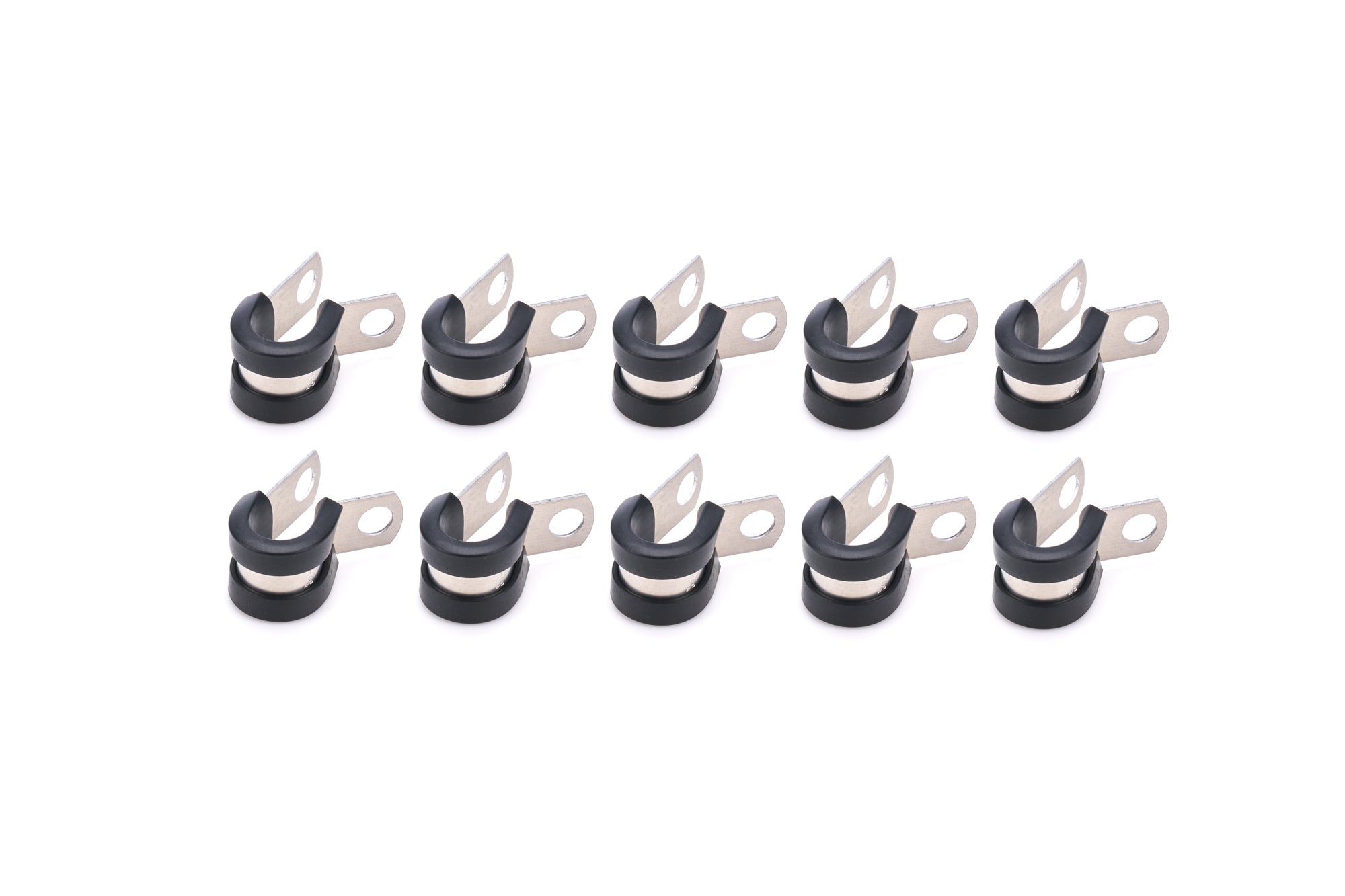 QUICKCAR RACING PRODUCTS Adel Line Clamp 3/8 Inch ID Rubber-Lined Aluminum Set of 10