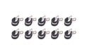 QUICKCAR RACING PRODUCTS Adel Line Clamp 0.5 Inch ID Aluminum Rubber Lined Set of 10