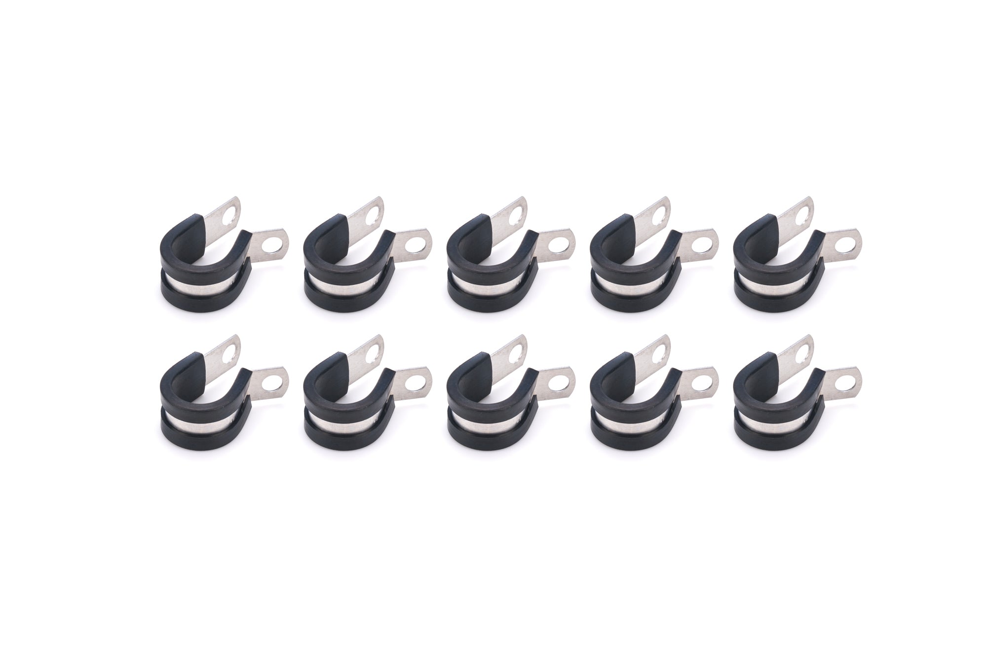 QUICKCAR RACING PRODUCTS Adel Line Clamp 0.625 Inch ID Aluminum Rubber Lined Set of 10