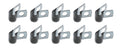 QuickCar Racing Products Alum Line Clamps 1/4 Inch Diameter Set of 10