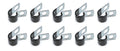 QUICKCAR RACING PRODUCTS Alum Line Clamps 3/8 Inch Diameter Rubber Lined Steel Set of 10