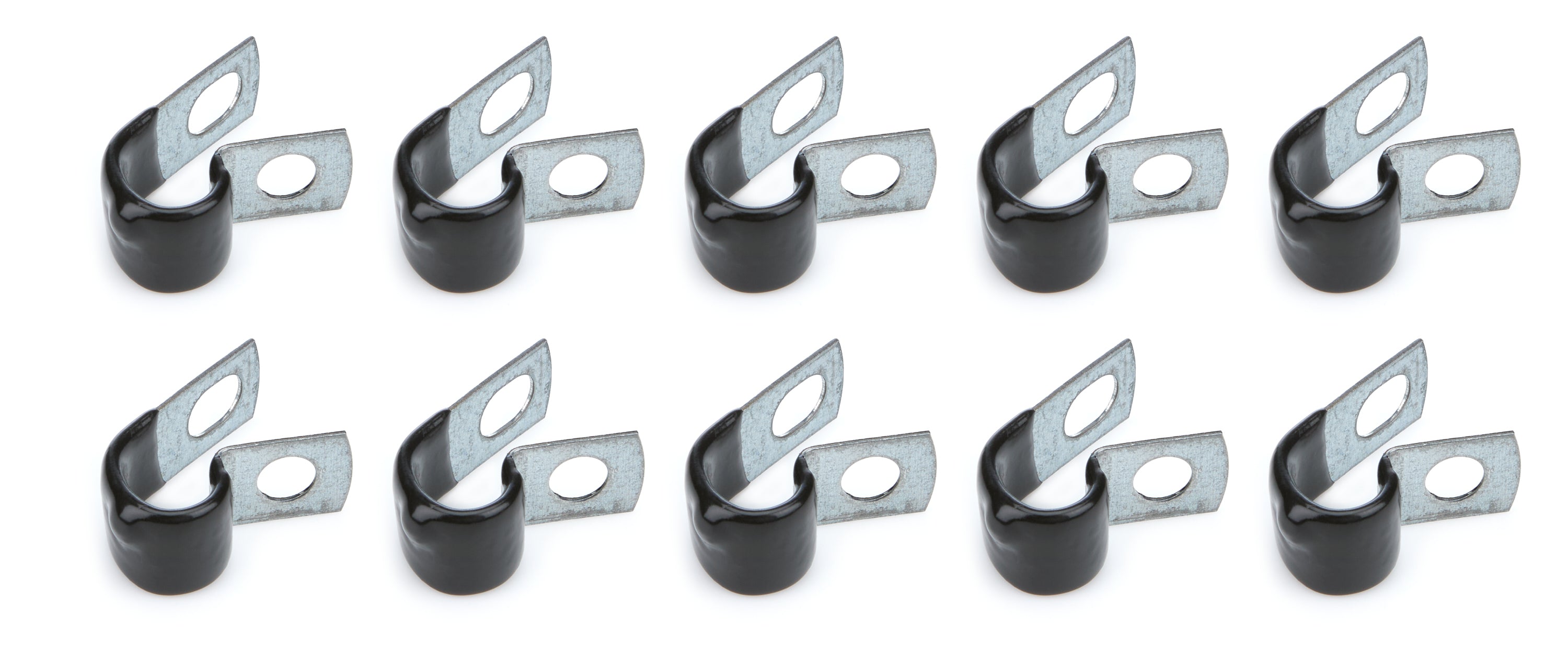 QUICKCAR RACING PRODUCTS Alum Line Clamps 3/8 Inch Diameter Rubber Lined Steel Set of 10
