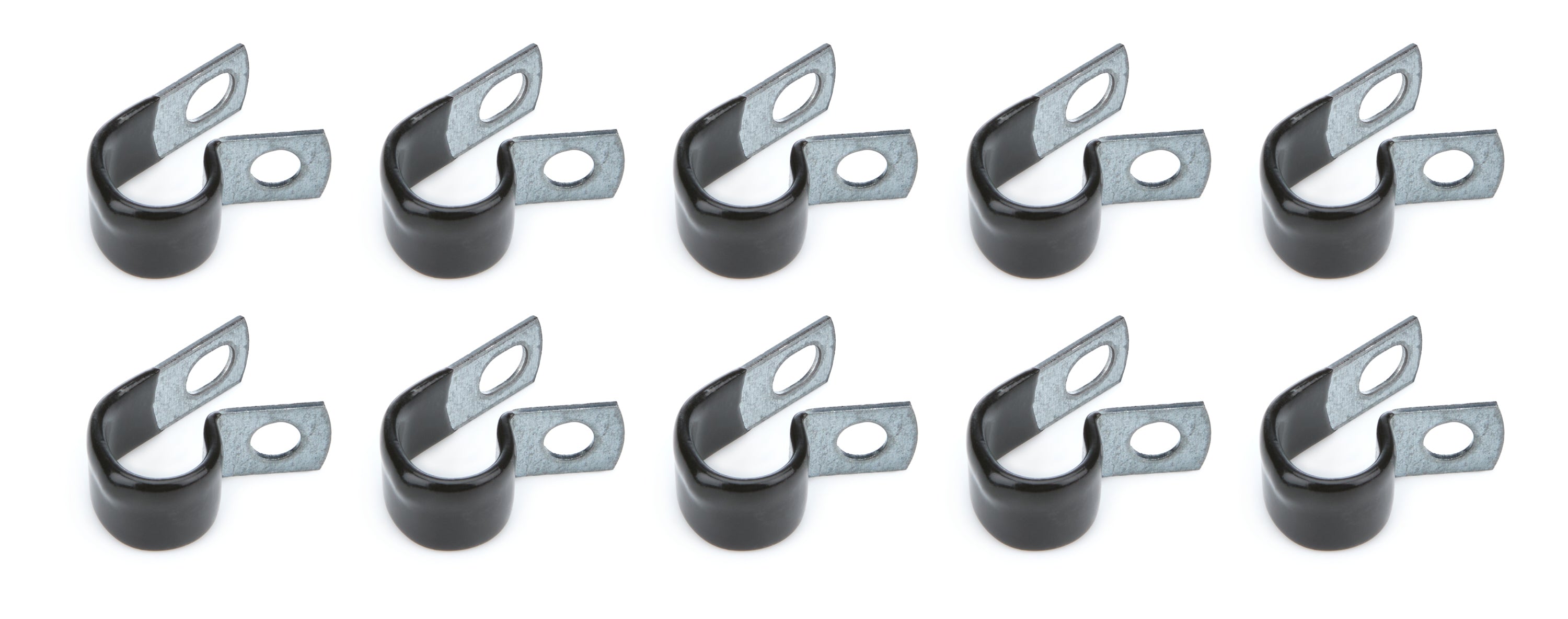 QUICKCAR RACING PRODUCTS Alum Line Clamps 1/2 Inch Diameter Rubber-Lined Steel Set of 10