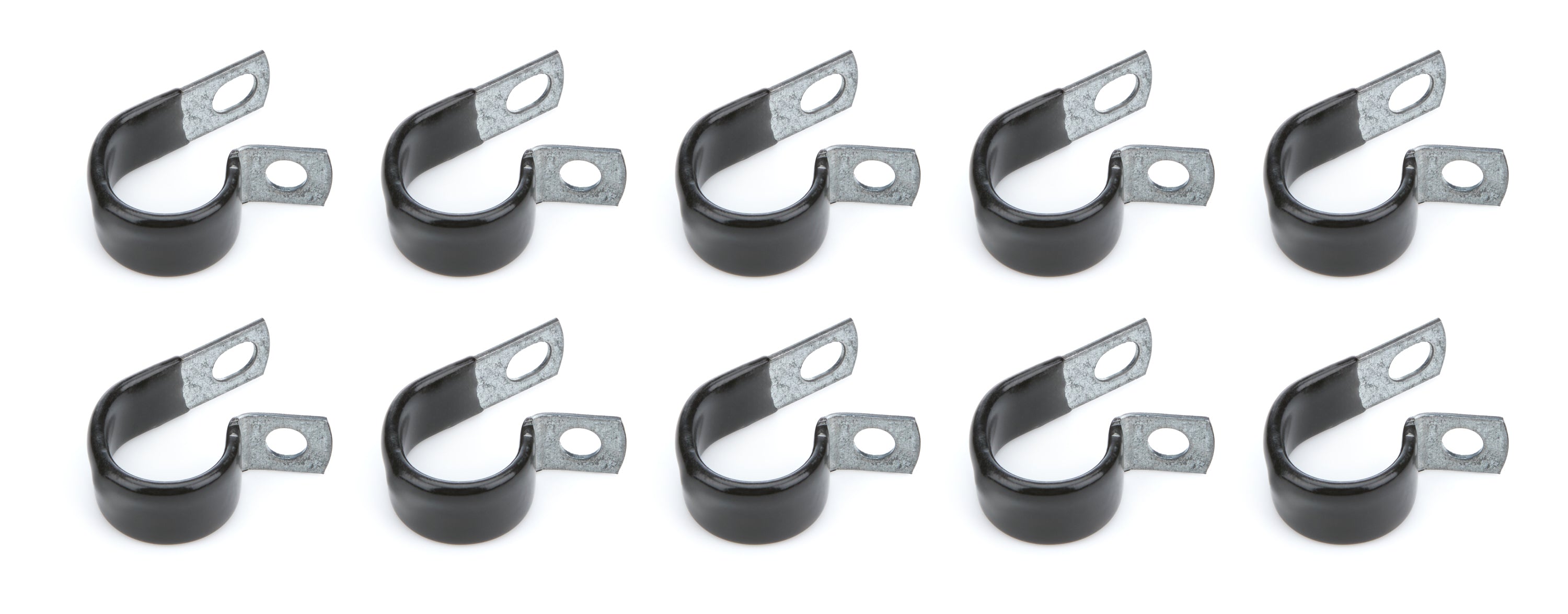 QUICKCAR RACING PRODUCTS Alum Line Clamps 3/4 Inch, Rubber Lined Steel, Set of 10