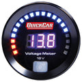 QUICKCAR RACING PRODUCTS Digital Volt Gauge 8-18V, 2-1/16 Inch Diameter, Black Face
