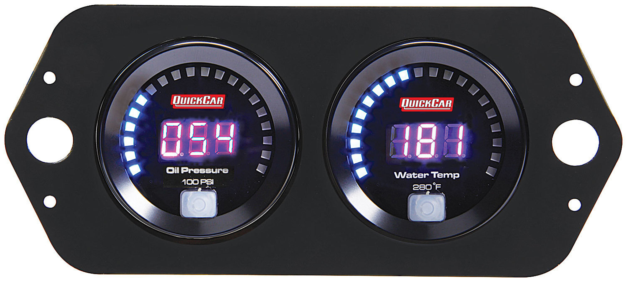 QuickCar Racing Products QRP67-2004 Digital 2-Gauge Panel Open Wheel Oil Pressure and Water Temperature