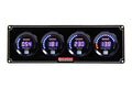 QuickCar Racing Products Digital 4-Gauge Panel Assembly with Oil Pressure, Water Temperature, Oil Temperature, and Voltmeter - Black Face