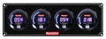 QuickCar Racing Products Digital 4 Gauge Panel Assembly Part 67-4028 with Oil Pressure, Water Temperature, Fuel Pressure, and Water Pressure Gauges