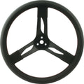 QUICKCAR RACING PRODUCTS 68-003 15 Inch Steel Steering Wheel with Black Rubberized Grip and 3-Spoke Design