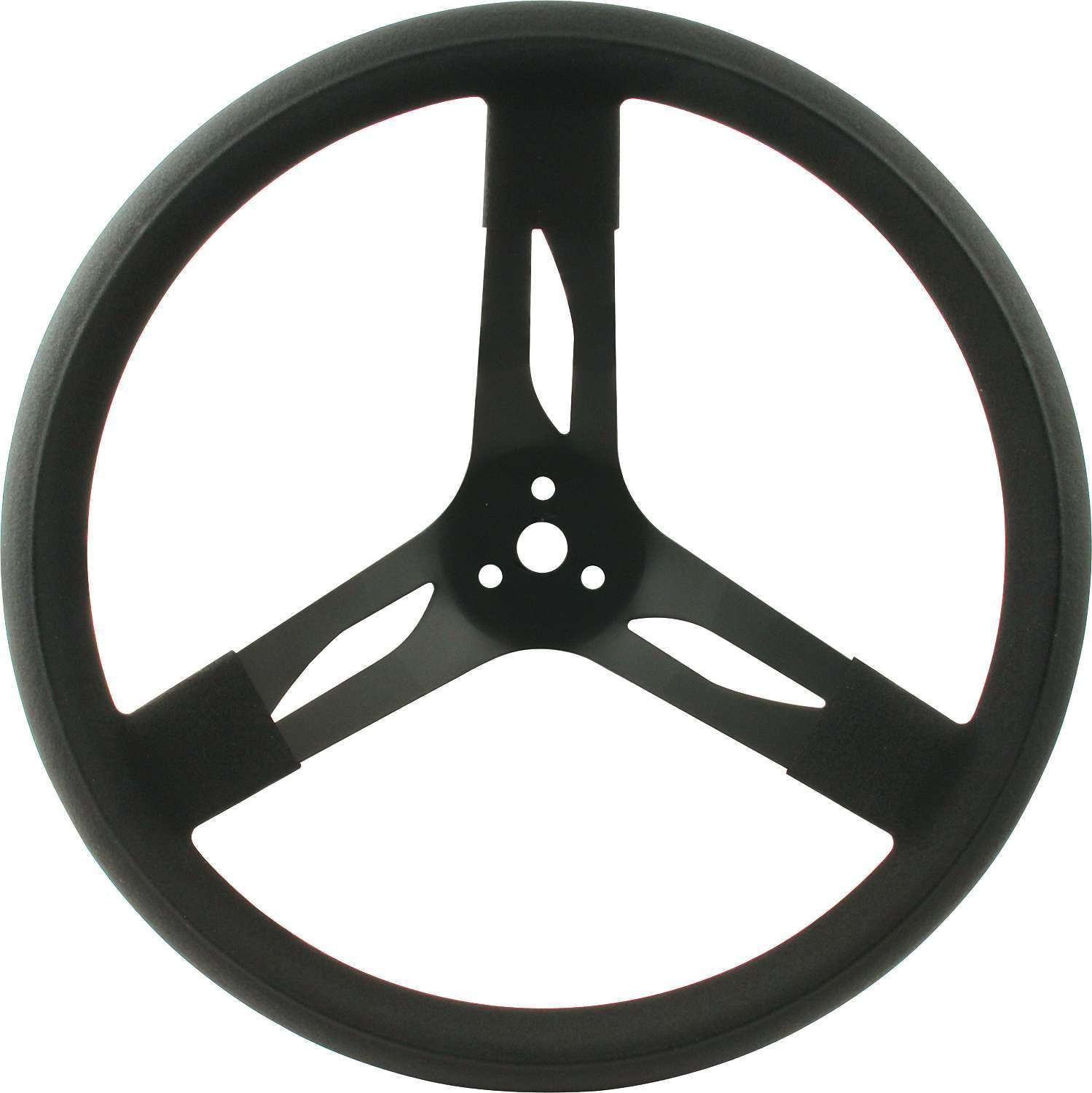 QUICKCAR RACING PRODUCTS 68-003 15 Inch Steel Steering Wheel with Black Rubberized Grip and 3-Spoke Design