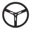 QuickCar Racing Products 68-004 17-Inch Steel Steering Wheel with Black Rubberized Grip and 3-Spoke Design