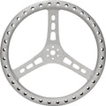 QuickCar Racing Products 68-005 15 Inch Aluminum Steering Wheel with 3-Spoke Design and Drilled Grip