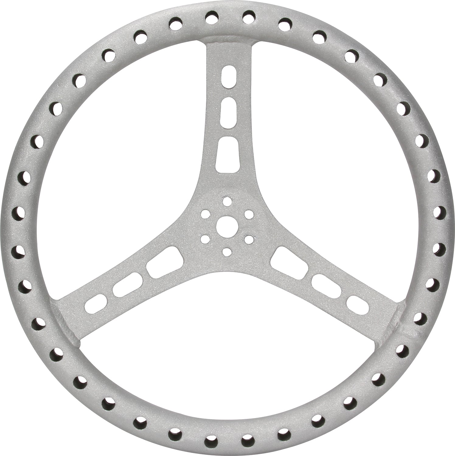 QuickCar Racing Products 68-005 15 Inch Aluminum Steering Wheel with 3-Spoke Design and Drilled Grip