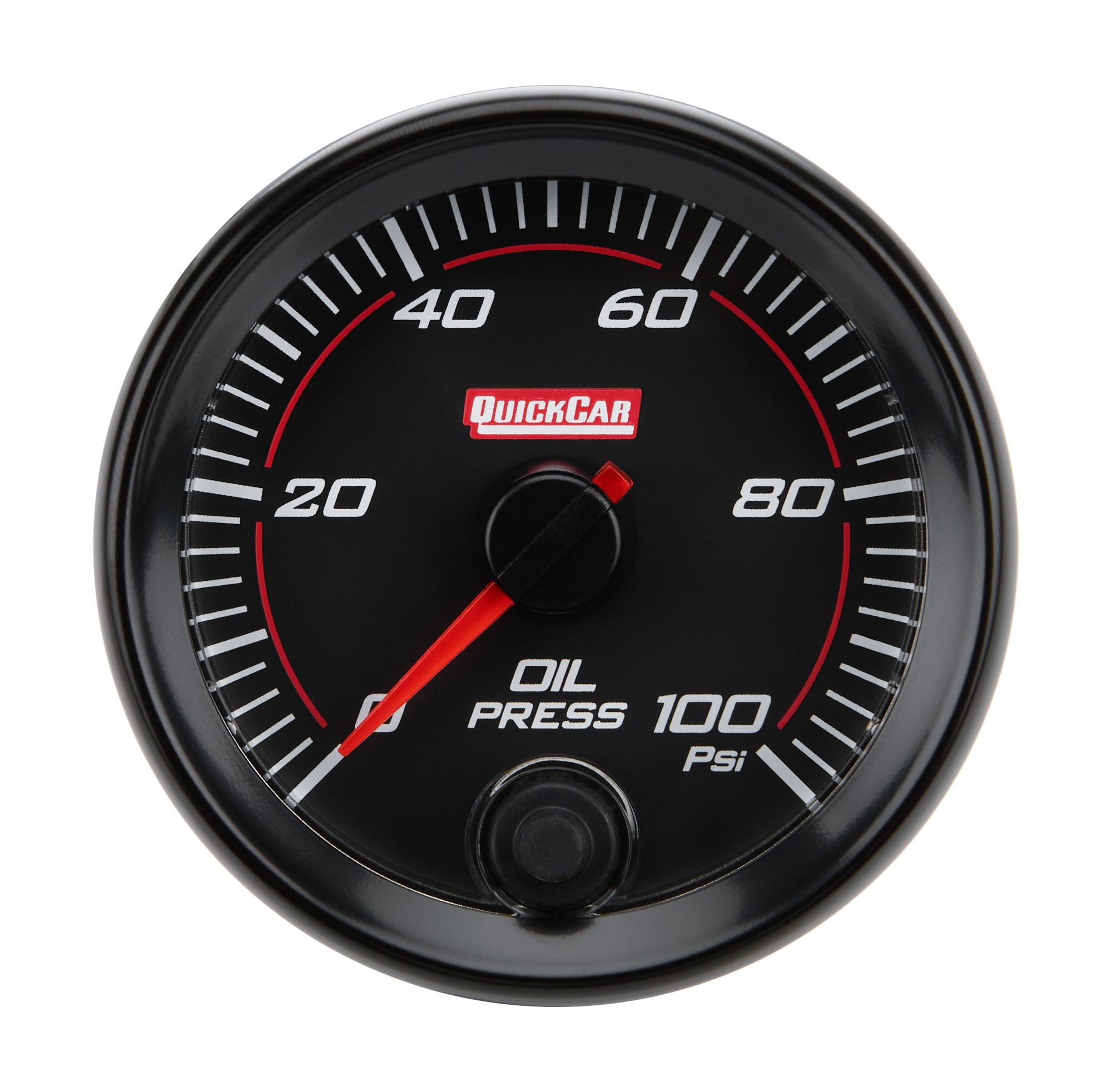 QuickCar Racing Products QRP69-003 Redline Oil Pressure Gauge 0-100 psi Electric Analog 2-5/8 Inch Black Face