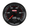 QUICKCAR RACING PRODUCTS QRP69-005 RedLine Fuel Pressure Gauge 0-100 psi, 2-5/8 Inch Diameter, Electric Analog with Full Sweep, Black Face