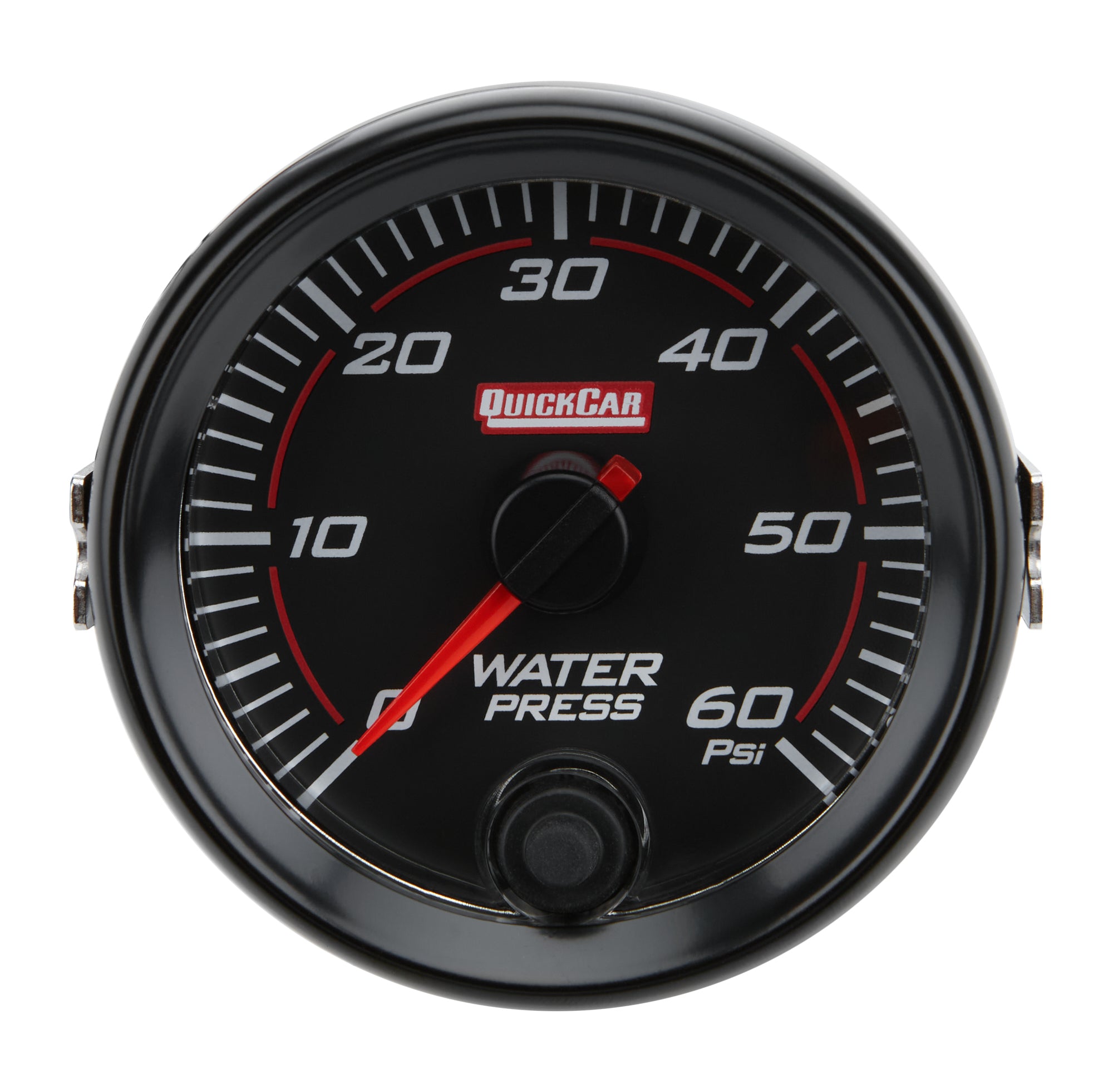QuickCar Racing Products QRP69-008 Redline Water Pressure Gauge 0-60 PSI Electric Analog 2-5/8 Inch Black Face