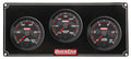 QuickCar Racing Products QRP69-3012 Redline 3-Gauge Panel Assembly with Fuel, Oil Pressure and Water Temperature, 2-5/8 Inch Diameter, Black Face