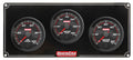 QUICKCAR RACING PRODUCTS Redline 3 Gauge Panel Assembly with Oil Pressure, Water Temperature, and Water Pressure, 2-5/8 Inch Diameter, Black Face