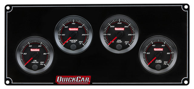 QUICKCAR RACING PRODUCTS RedLine Panel 2-5/8 Inch Oil Pressure, Water Temperature, Oil Temperature, Fuel Pressure Gauge Assembly