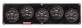 QUICKCAR RACING PRODUCTS Redline 69-5036 Gauge Panel Assembly with Fuel Pressure, Oil Pressure, Oil Temperature, Water Pressure, and Water Temperature Gauges, 2-5/8 Inch Diameter, Black Face
