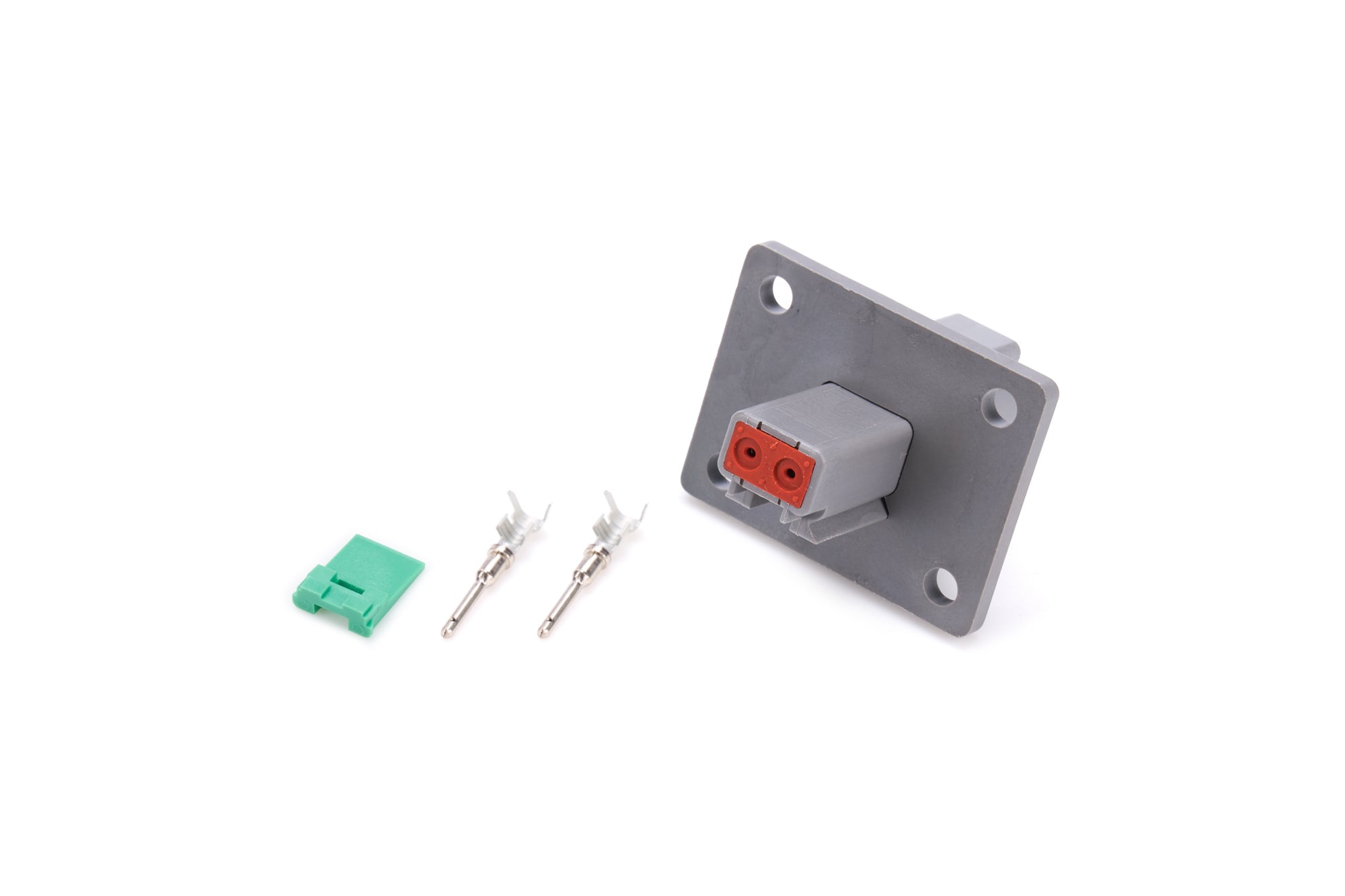 QUICKCAR RACING PRODUCTS 71-327 Deutsch 2 Pin Male Electrical Connector with Flange